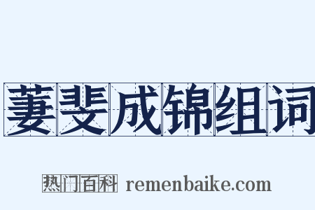 萋斐成锦组词是什么意思的图片
